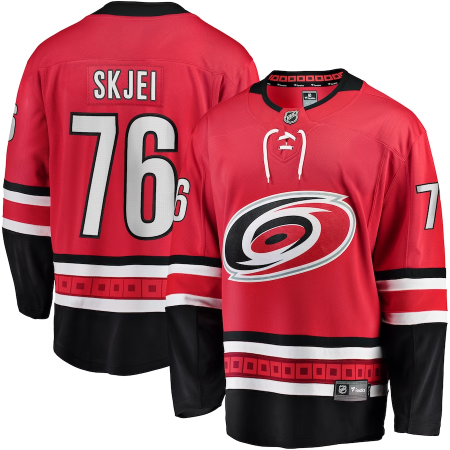 Men's Carolina Hurricanes Brady Skjei #76 Red Home Breakaway Jersey
